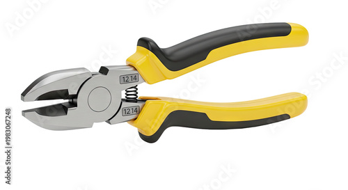 Wire Cutters with Yellow and Black Handles