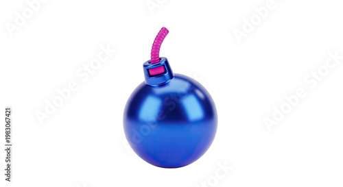 3D Blue Bomb Icon