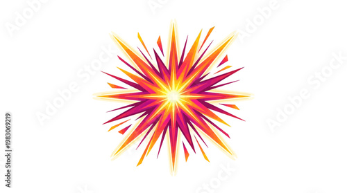 Vibrant colorful explosion light effect.