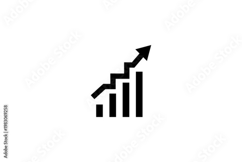 Upward trending graph icon with arrow indicating growth.