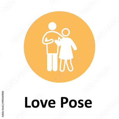 Love Pose Vector icon which can easily modify or edit