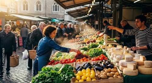 Fresh produce at outdoor market.