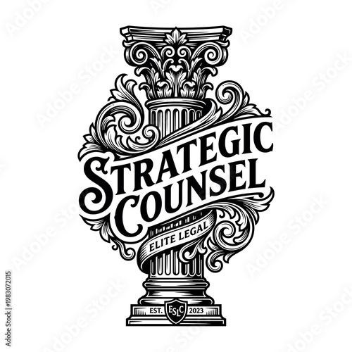 Strategic Counsel Elite Legal Logo Design.