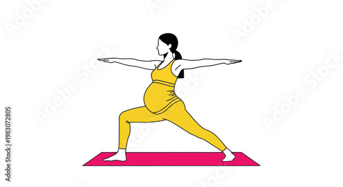 Pregnant woman in yoga position.