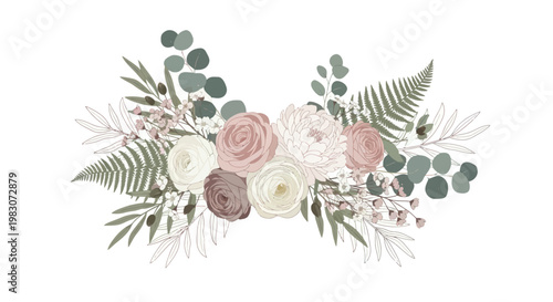 Beautiful bouquet of flowers arrangement.