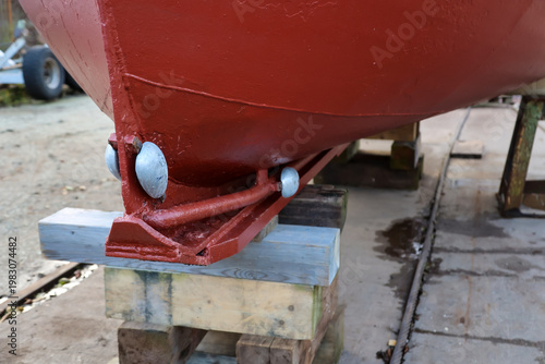 Details und Ausrüstung eines Krabbenkutters an der Nordsee.