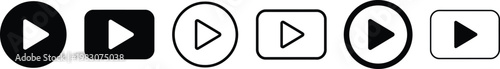 Foto Play button icon set