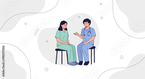 Doctor consulting patient, medical consultation, healthcare, doctor-patient relationship