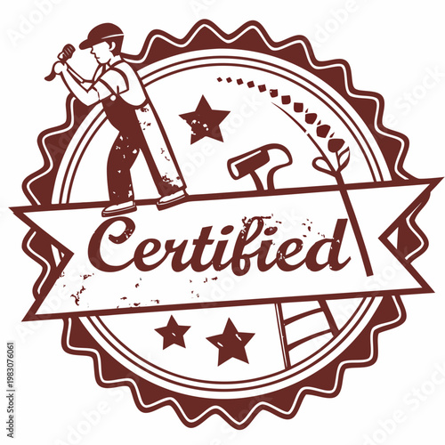 vector stamp with the text