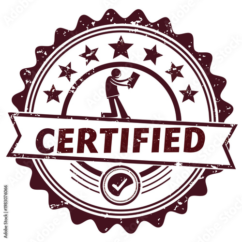 vector stamp with the text