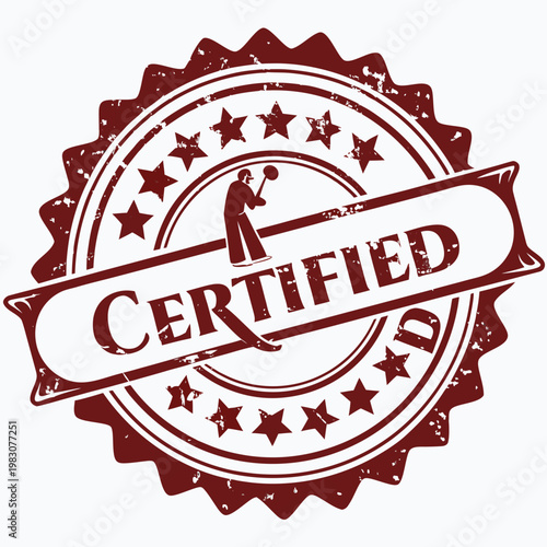 vector stamp with the text