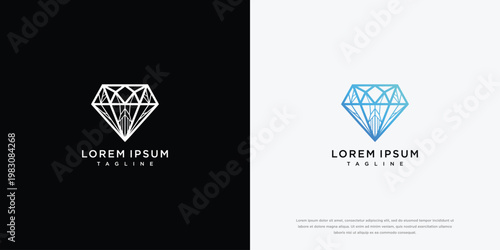 Modern Diamond Logo Design Vector