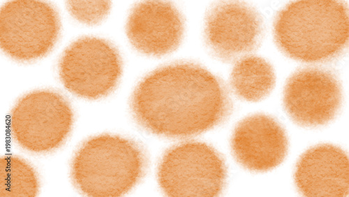 Abstract Orange Circle: A collection of softly rendered orange circles float against a clean backdrop, creating a visually engaging and artistic display. 