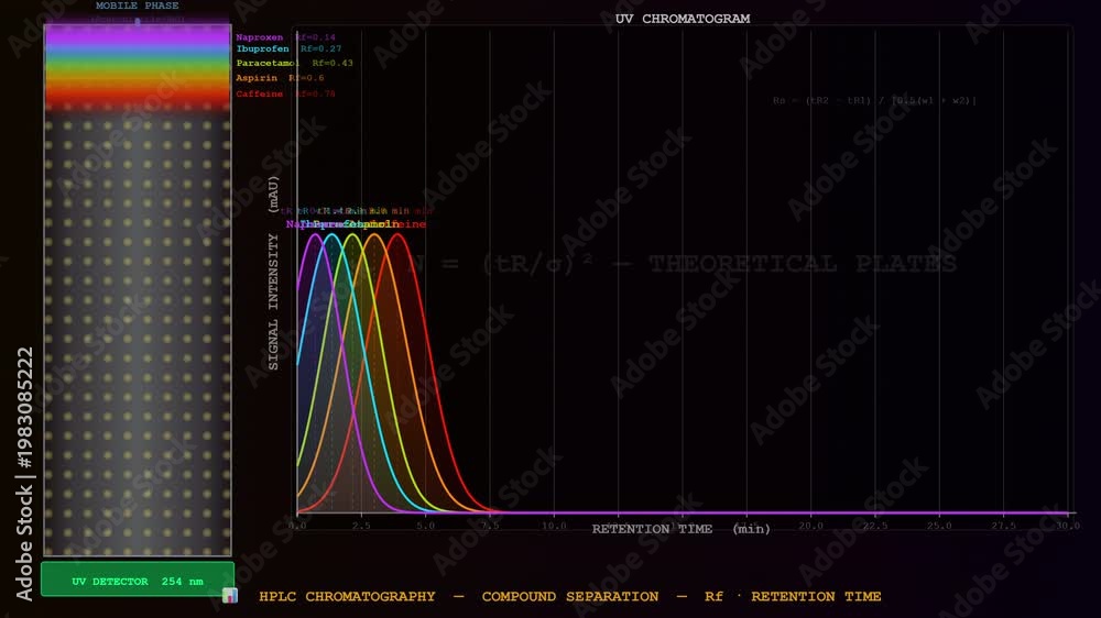 custom made wallpaper toronto digitalSeamless looping 3D render of Chromatography designed for modern academic and technology-related backgrounds.