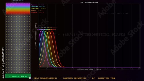 Wallpaper Mural Seamless looping 3D render of Chromatography designed for modern academic and technology-related backgrounds. Torontodigital.ca