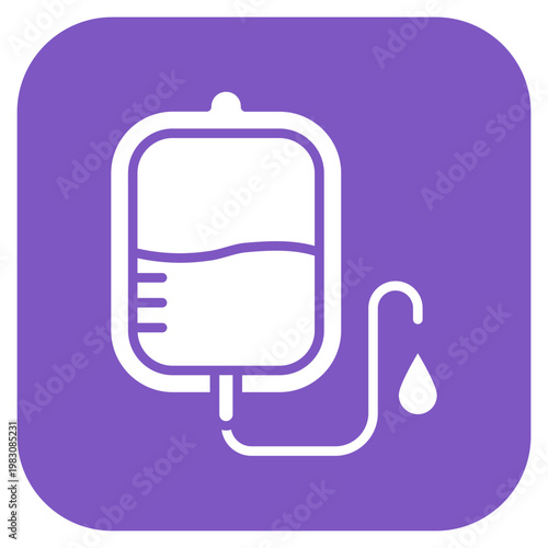 Blood Bag Icon Style