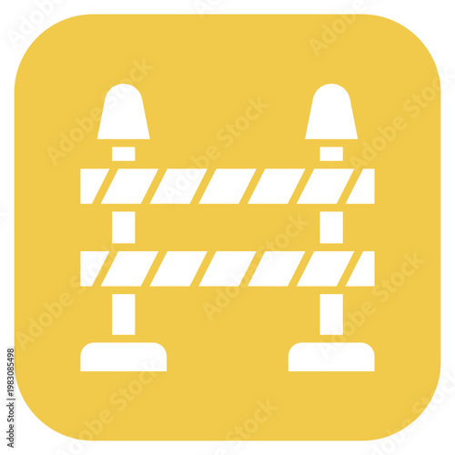 Road Barrier Icon Style