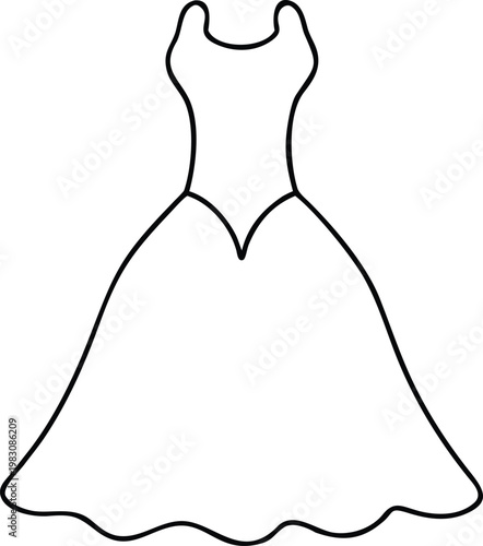 Traditional strapless ball gown with a voluminous full skirt perfect for princess themes