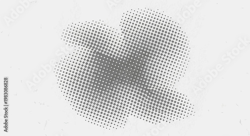 Faint grey dots create an abstract pattern on a textured, off-white background