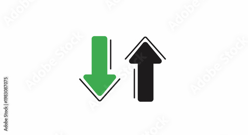 Up and down arrows illustration