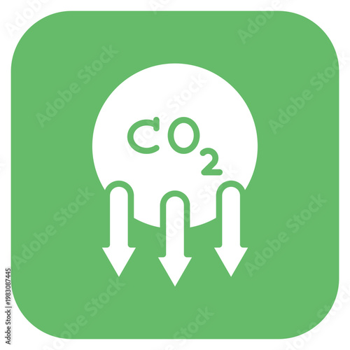 Reduce Co2 Emissions Icon Style