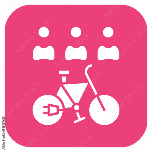 Electric Bike Share Icon Style