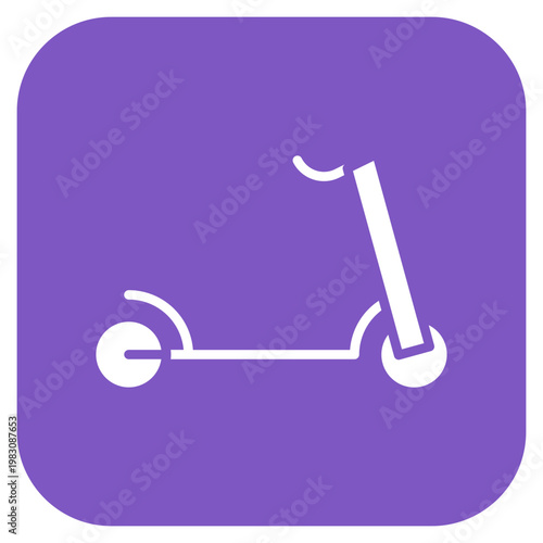 Kick Scooter Icon Style