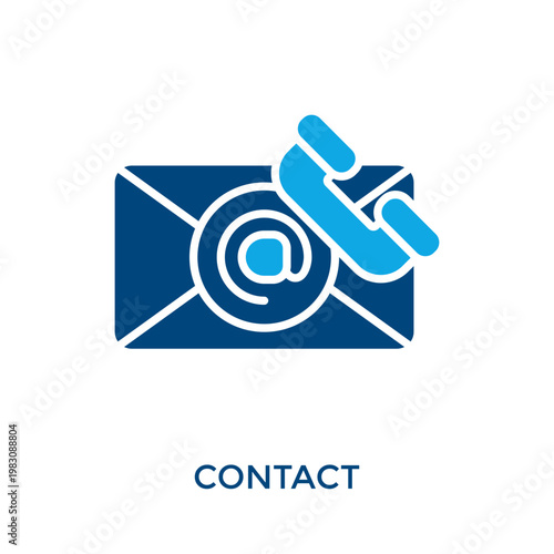 Contact Icon Dual Tone Style. Vector Illustration For Graphic Design