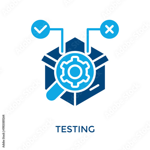 Testing Icon Dual Tone Style. Vector Illustration For Graphic Design