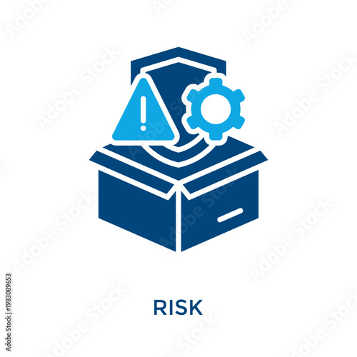Risk Icon Dual Tone Style. Vector Illustration For Graphic Design