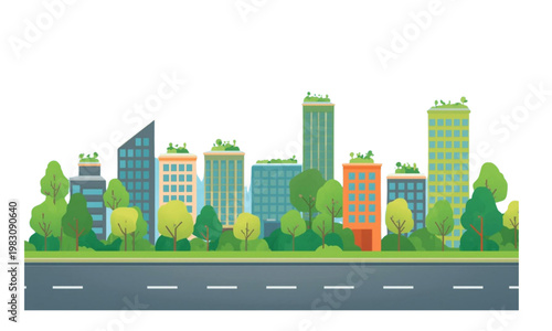 vector illustration of city