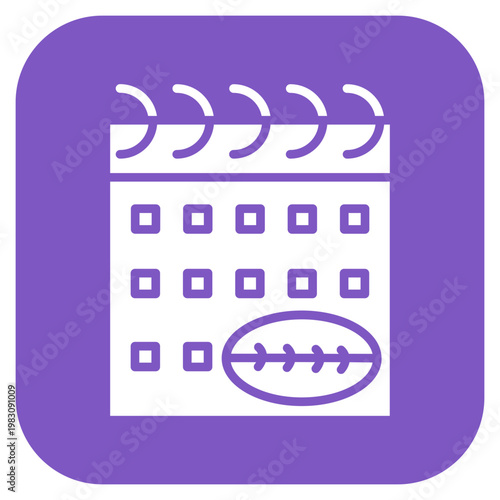 Rugby Match Date Icon Style