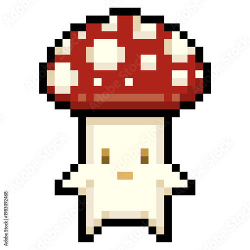 Fotografie cute fantasy mushroom creature pixel art