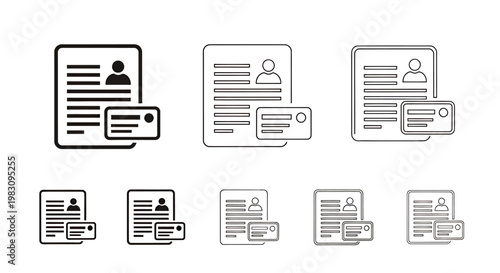 Assorted Document and Form Icons Set for Web and Marketing Graphics.