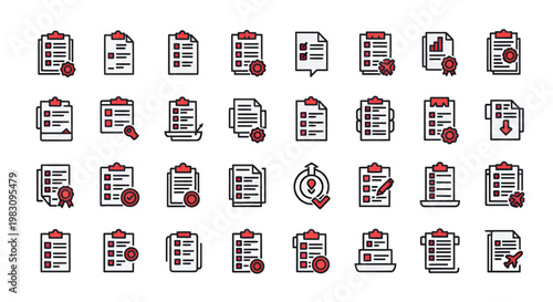 Collection of Document and File Icons for Digital Interfaces and Workflows.