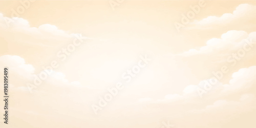 A beautiful blue sky with white clouds and bright sunlight creates a clear summer cloudscape over the natural landscape