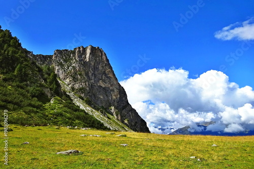 Austrian Alps - view of the Gerlosstein peak from the footpath to the upper station of the Gerlossteinbahn cable car