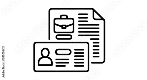 Concept of Identity Cards and Badges Featuring Portrait Profiles and Documents.