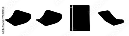 black acoustic foam panels isolated on white background for soundproofing