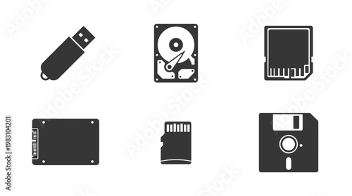 Various computer storage devices.