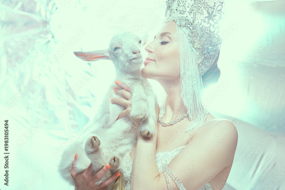 Naklejka premium Swan Bride Tenderness