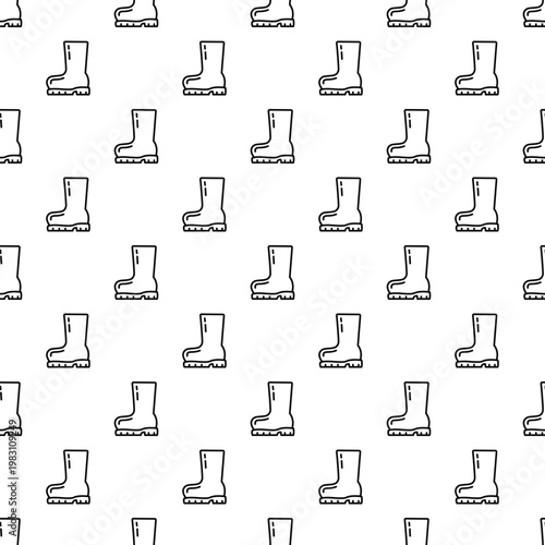 Rubber boots repeated design creating a waterproof footwear background