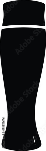 Silhouette pilsner beer glass icon isolated black vector design