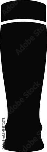Silhouette tall pilsner beer glass beverage drink icon vector design