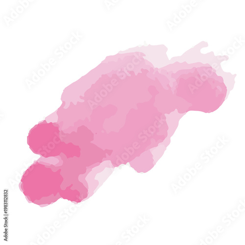 ピンクの水彩のにじみが美しい不定形な背景素材