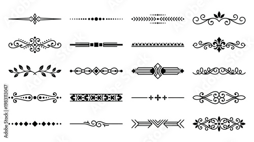 Collection of ornate decorative dividers.