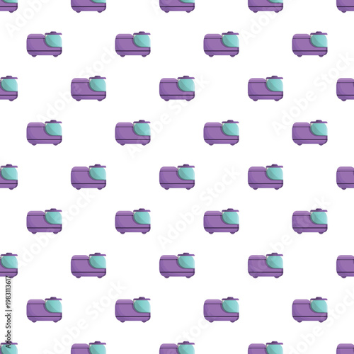 Purple humidifiers creating a repetitive pattern for textile or wallpaper design