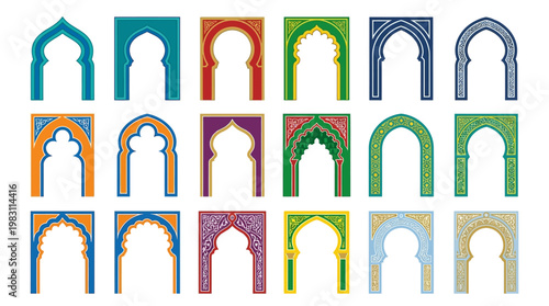 Colorful Arches in Various Shapes.