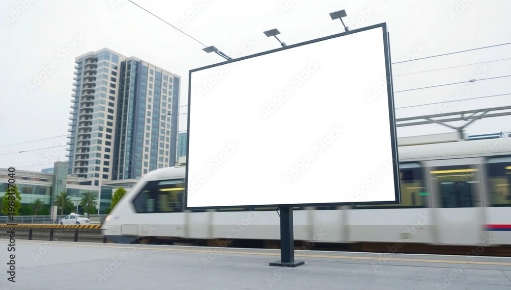 Fototapeta premium Blank billboards in urban setting