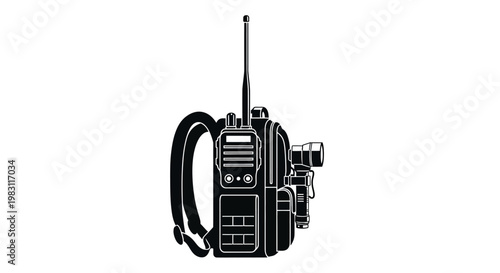 Backpack with Radio Equipment and Camera Gear